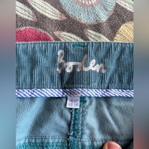 Turquoise corduroy Boden jeans, excellent condition
